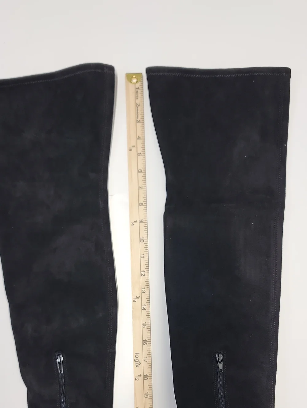 AAJ Black Knee-High Sculpted Wedge Boot NEW IN BOX Sz 8.5